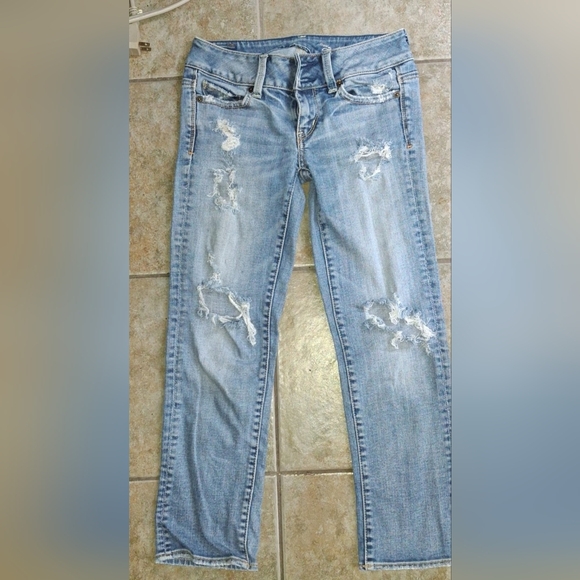 🍃 3 for 36 - American Eagle Stretchy Jean Capris - Size 00 - Picture 2 of 7